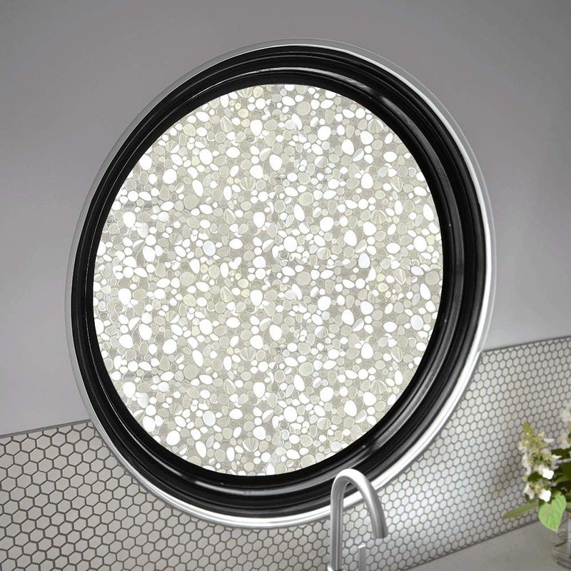 Autotech Park Precut Circle Window Film, Pebble Design, Self Static