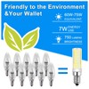 Megereet E14 LED Bulb 7W 750LM 120V European Light Bulbs