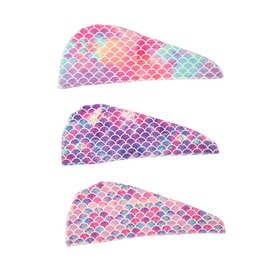 Vaguelly 3pcs Microfiber Hair Drying Towel Wrap Set Fast Absorbent Shower Cap for Women Soft Hair Towel for Long Thick