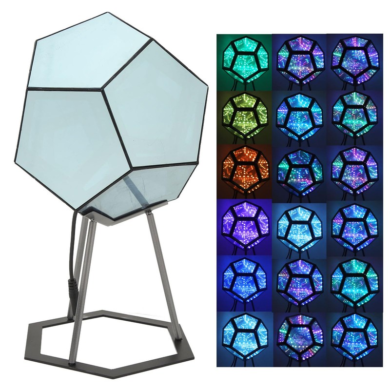 Infinity Dodecahedron Gaming Light, Adjustable Colour, Artificial Light, LED Night