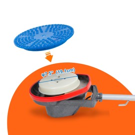 HHQ Drive Pad Holder fits on The Bottom of Oreck Orbiter, Bissell BGEM9000 Floor Machines, Round Plastic with Teeth, Sturdy and Durable