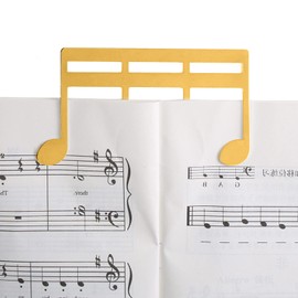 Sheet Music Holder,Metal Book Page Holder Clip Music Page Holder for Sheet Music Stands,Pianos,Musicians (Gold)