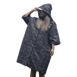 TaoTech Poncho, Thin, Surf Poncho, Bath Towel, For Beaches, Pools, Swimming, Camping, Hood Included (Paisley)