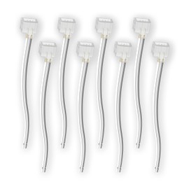 Iotton 8pcs LED Connectors for Strip Lights 2 Pin, DIY Neon Sign, Snap Down Solderless Connector for 12V DC Single Color LED Neon Flex, White, Gray, (NSWAGW20)