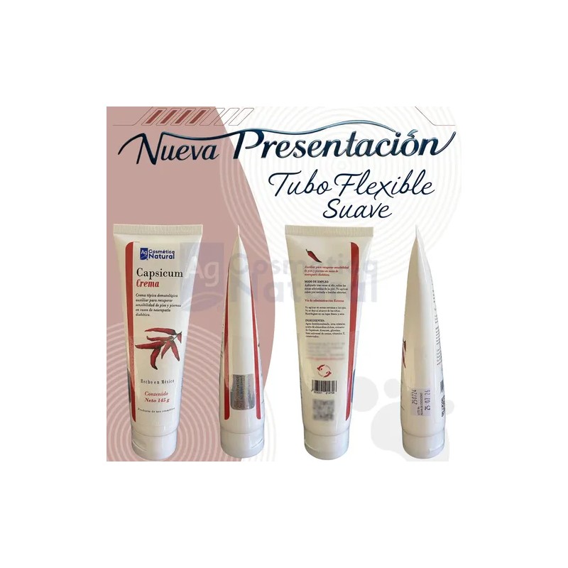 Crema Capsicum Dermatológica Con Capsaicina Tubo Flexible