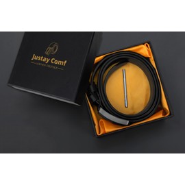 Justay Comf Men's Leather Belt with Metal Pin Buckle (3.8 cm) Adjustable in 4 Lengths (110-125 cm) Includes Punch Pliers and Gift Box Classic Belt in Black/Brown Men's Belt for Business and Leisure