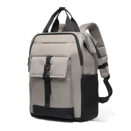 SUNNY BIRD Laptop Backpack, 15.6 Inch Laptop Work Bag, Wide Open Casual Daypack for Women, Men and Adult (Grey)