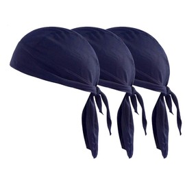 Quick Drying Mesh Bandana Cap, Helmet Inner Hat, Solid Color, Set of 3, 03