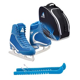 Jackson Ultima Softec Vista ST3200 Figure Ice Skates for Women/Color: Navy + Bag and Skate Guards, Size: Youth 13 Bundle with Guardog Skate Guards, Jackson Skate Bag JL350