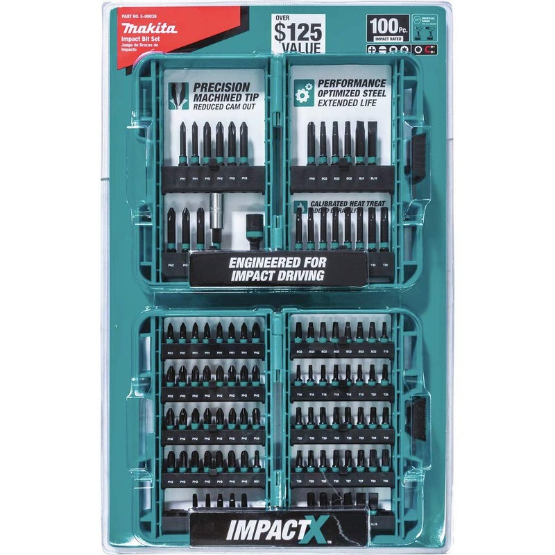 Makita E-00038 Impactx 100 Pc. Driver Bit Set