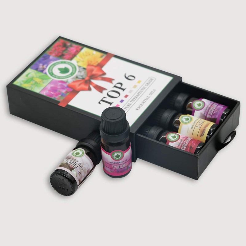Floral Essential Oils Set, Aromatherapy Scented Oils Top 6 100%