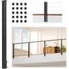 Gyykzz 36" Side Mount Cable Railing Post, Level Drilled Space-Saving