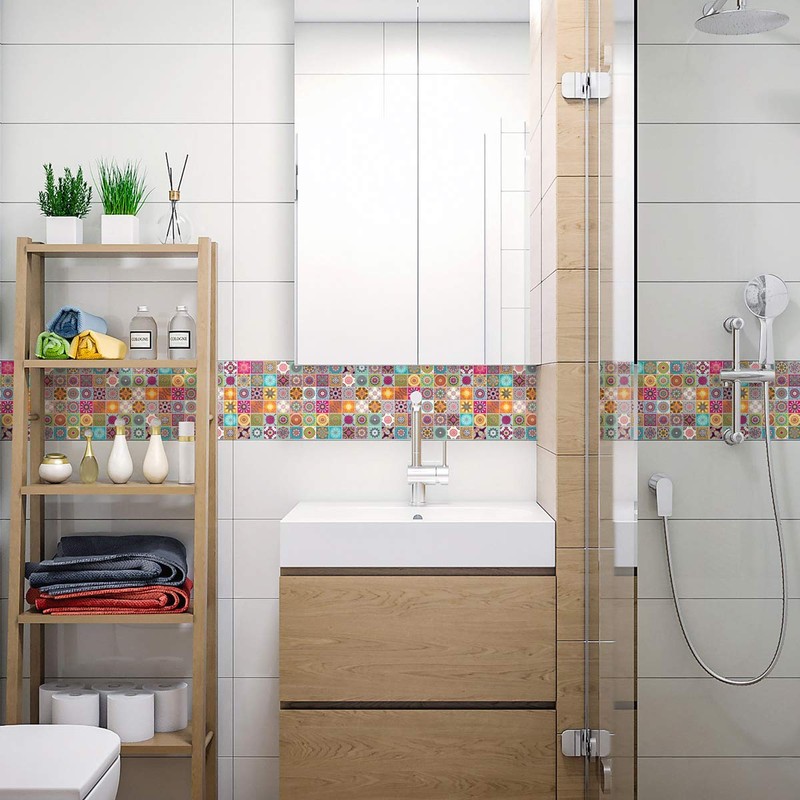 Ambiance RV-A0107_30 x 30 cm Tile Stickers, Acrylic, Catarina