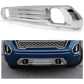KUAFU Front Bumper Lower Grille Plate Compatible with 2019-2021 GMC Sierra 1500 AT4/Denali Replace for 84176747 Lower Bumper Filler Chrome