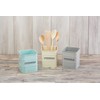 Living Nostalgia Kitchen Craft Steel Utensil Pots, Cream