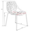 LeisureMod Forest Modern Dining Side Chair with Chrome Legs (Taupe)