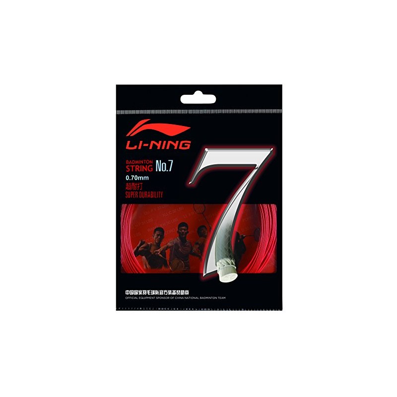 LI-NING Badminton Racket String No. 7 Red
