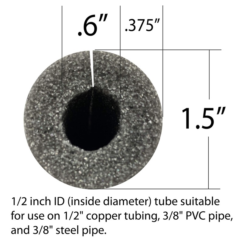 Foam King Pipe Insulation for 1/2 inch Copper Pipe, 3