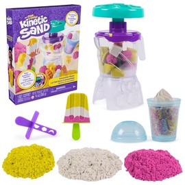 Kinetic Sand, Set de Juego de batidora de Smoothies con 396 g de Arena, Herramientas y Molde de Polo, Comida de Juguete, Juguetes de Manualidades para niños y niñas a Partir de 5 años