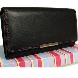 New Visconti Rio black berry purple ladies leather purse wallet Style R-11