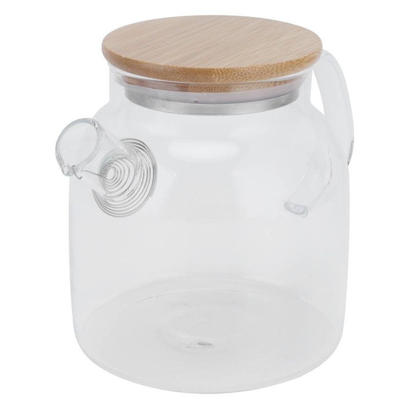 Transparent Glass Tea Pot 600ml Large Capacity Heat Resistant Water