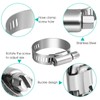 MIAHART 21-38mm Hose Clips Stainless Steel Adjustable Worm Drive Hose