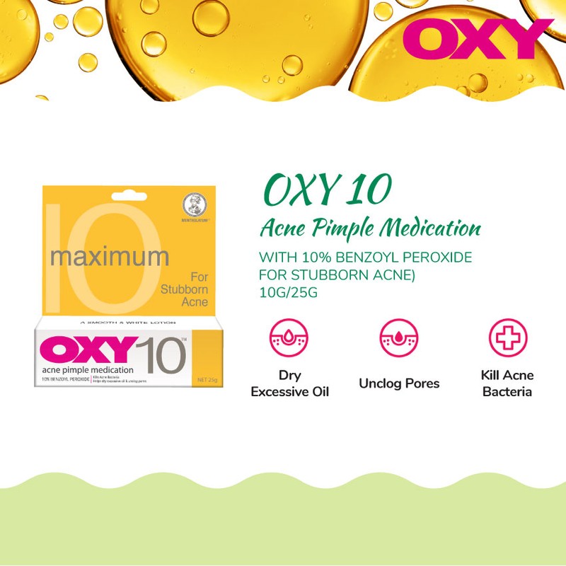 OXY 10 ACNE PIMPLE TREATMENT With Benzoyl Peroxide 10g (For