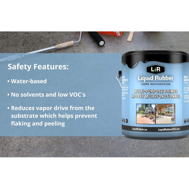 Liquid Rubber Multi-Purpose Primer - Use on Concrete and Wood,