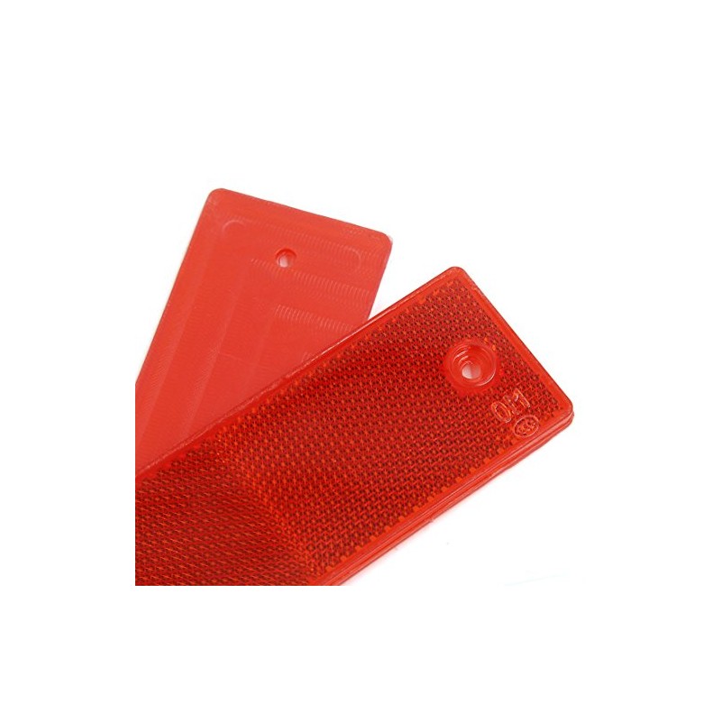 sourcing map 2 Pcs Red Plastic Reflective Plate Reflector 145mm