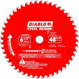 Diablo D0648CFA 6.5" x48T Steel Demon Ferrous Cutting Circular Saw Blade 2-Pack