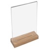 HMF 46944 Acrylic Table Stand with Wooden Base, Pack of