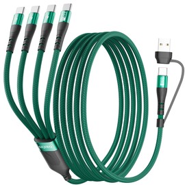 SIQIWO 100W Multi Charging Cable, 4 in 2 USB C Cable Fast Charging 2 Pack