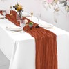 8 Pack Terracotta Cheesecloth Table Runner 120 Inch 10FT Spring