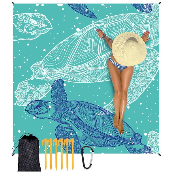 Large Beach Blanket Sand-Free – 210 x 200 cm Waterproof