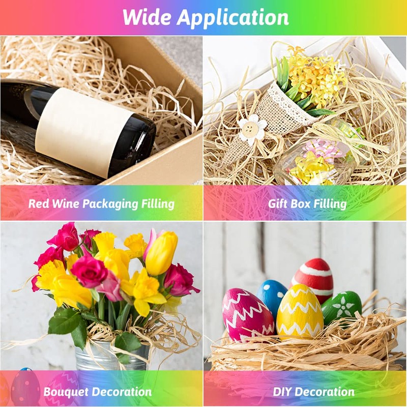SIYINGSAERY 15 Rolls Raffia Paper Ribbon Twine Strings 15 Colours