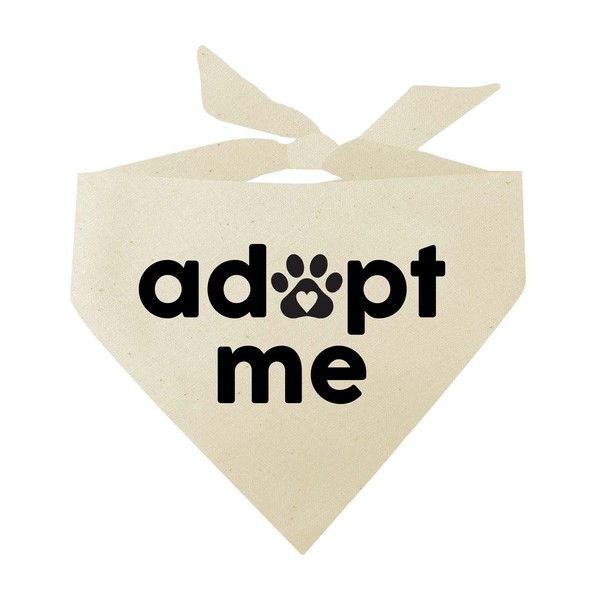 Adopt Me Dog Bandana | 100% Unbleached Cotton Adjustable Triangle