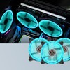 CERRXIAN 2PCS LED Silent Case Fan 120mm Computer Fan 1200RPM