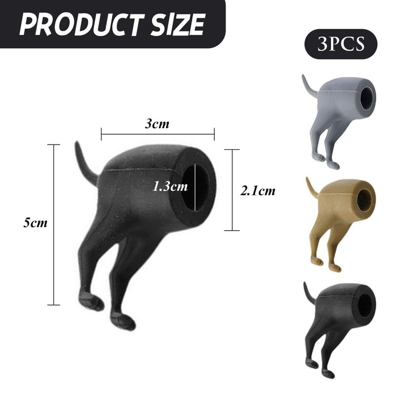 TVSVKWE 3 Pieces Dog Butt Toothpaste Dispenser, Creative Toothpaste Dispenser,