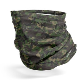 Ruffnek AirMesh Woodland Army Camo/Camouflage Snood Breathable Mesh UV Protection – Multifunctional Headwear Neck gaiter/scarf – One Size - 50 x 25cm - Mens AirSoft/Tactical Snood.