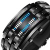Binary Matrix Blue LED Digital Watch Men Women Cclassic Fashionable