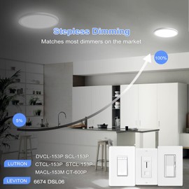 hunhun 12 Inch LED Flush Mount Ceiling Light Fixture 28W 3200LM Dimmable 5 Color Temperature in One Super Slim Round Ceiling Lamp Low Profile Ceiling Lights for Living Bedroom Kitchen Laundry White