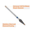 sourcing map 6pcs 120-140 Grits Diamond Grinding Bit 4.2mm Bullet-Head