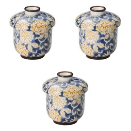 3個セット 唐草蒸し碗 （小） [ 6.5×8.5㎝(150㏄) ] | ミニむし碗 強化磁器 セトモノホンポ(Setomonohonpo)