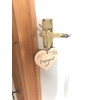 Engaged Vacant Door Sign - Double Sided Wooden Heart Shaped