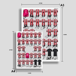 Brentford Team Squad 2023-2024 Signed Poster Print Framed Picture Photo Putograph Gift Bryan Mbeumo Ivan Toney (A4 poster only)