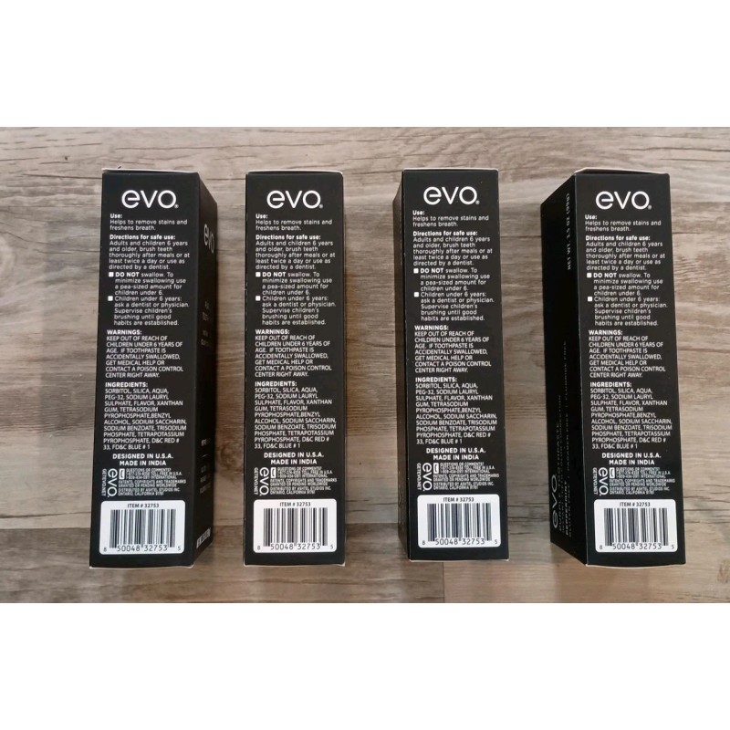 Evo New EVO Purple Toothpaste Instant Teeth Color Correction 3.5oz