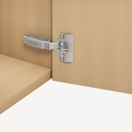 Blum 73B3590 BLUMOTION Full Overlay INSERTA Cabinet Door Hinges with 110-Degree+ Opening Angle - Nickel
