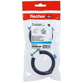 fischer FGRS Plus 1 1/2 inch B pipe clamp with quick release for time-saving attachment of pipes up to 2 inches with threaded rods or hanger bolts - 2 pieces - item no. 49865