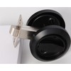 Dixiao Stainless Steel Black Round Recessed Door Lock, Hidden Install