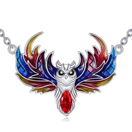 AINFQY Owl Necklace for Women 925 Sterling Silver Owl Pendant Jewelry Gift